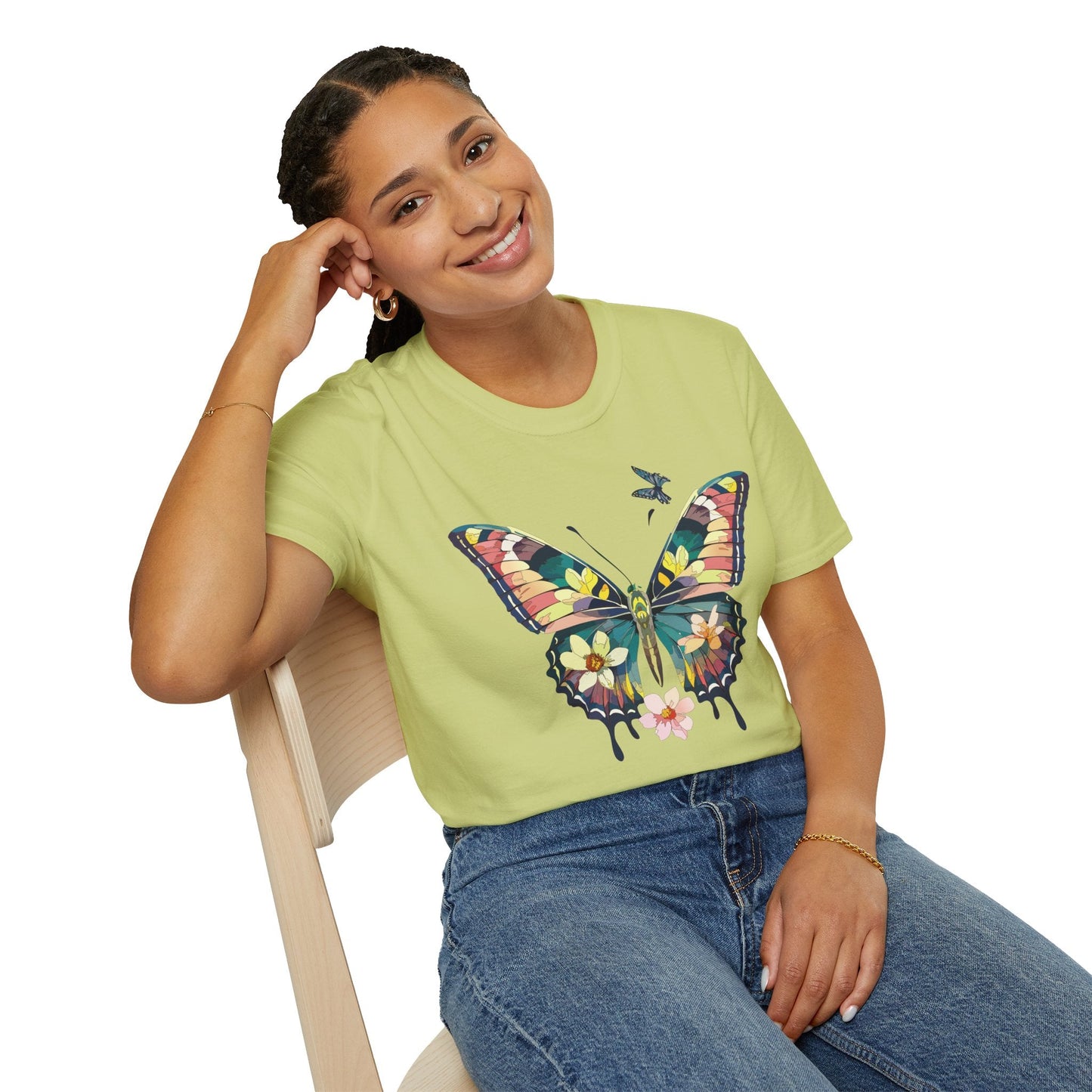 Butterfly T Shirt For Unisex Softstyle 64000 Short Sleeve Monarch Butterfly Tee Design