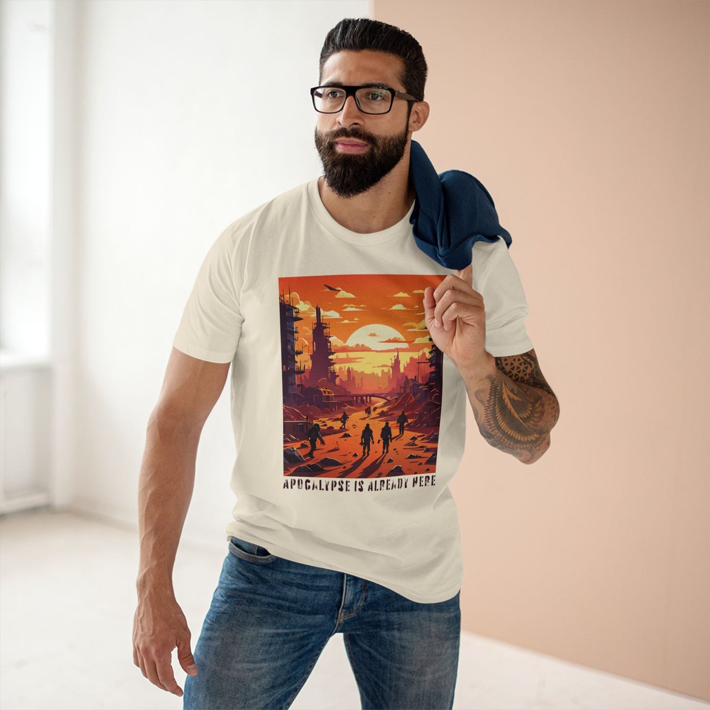 Cataclysm Shirt Doomsday Tee Unisex Premium Cotton Staple Tee Original Art Design By Retro2Nova