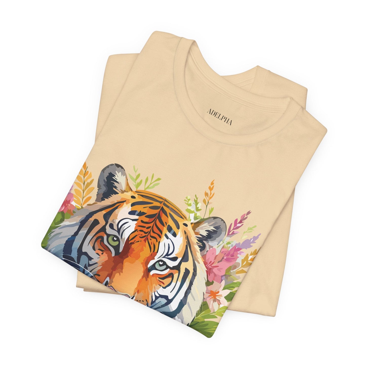 Tiger Graphic Tee Unisex Vintage Style Shirt With Original Adelpha Artwork Premium Quality