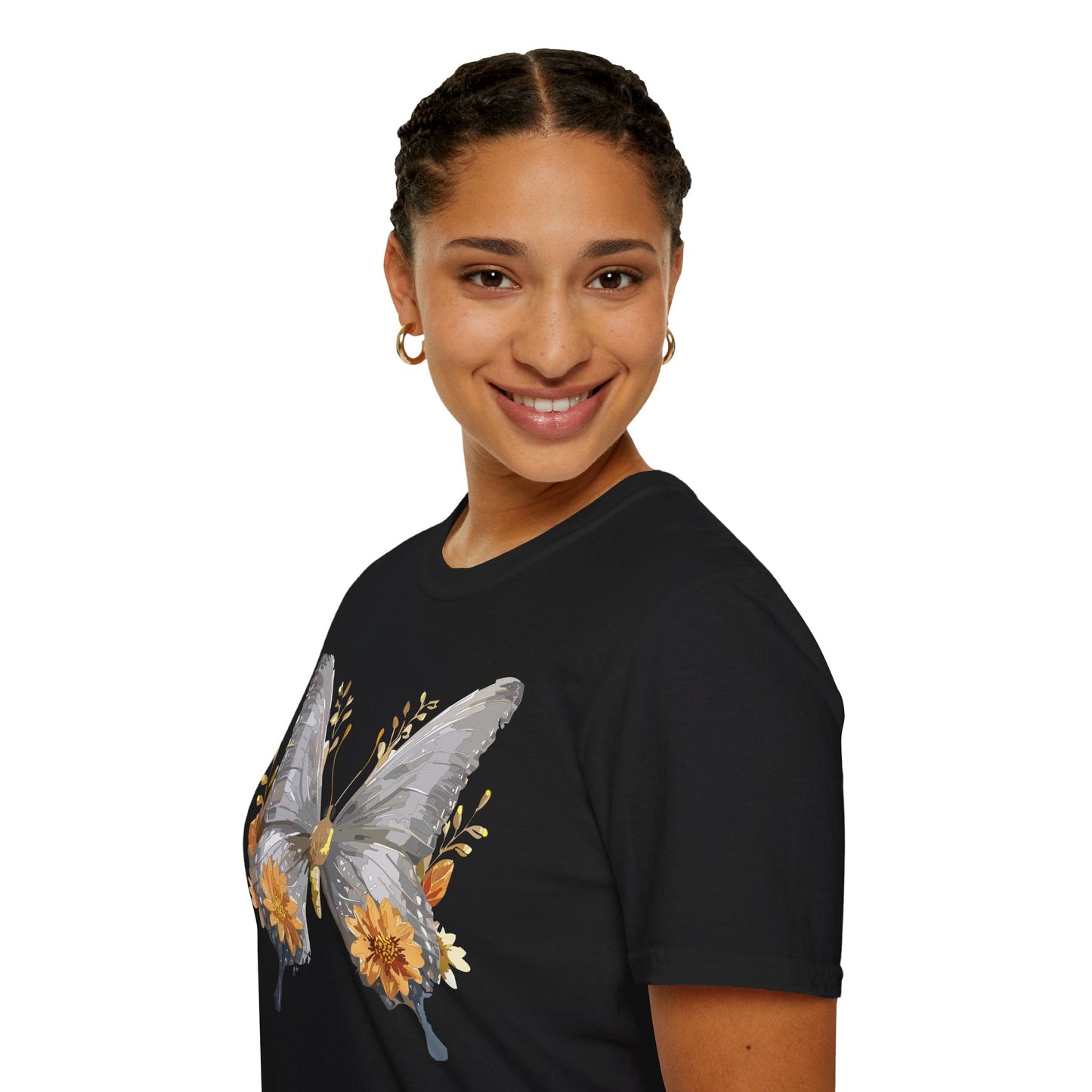 Butterfly T Shirt For Unisex Gildan Softstyle 64000 Cotton Comfort Monarch Design Tee