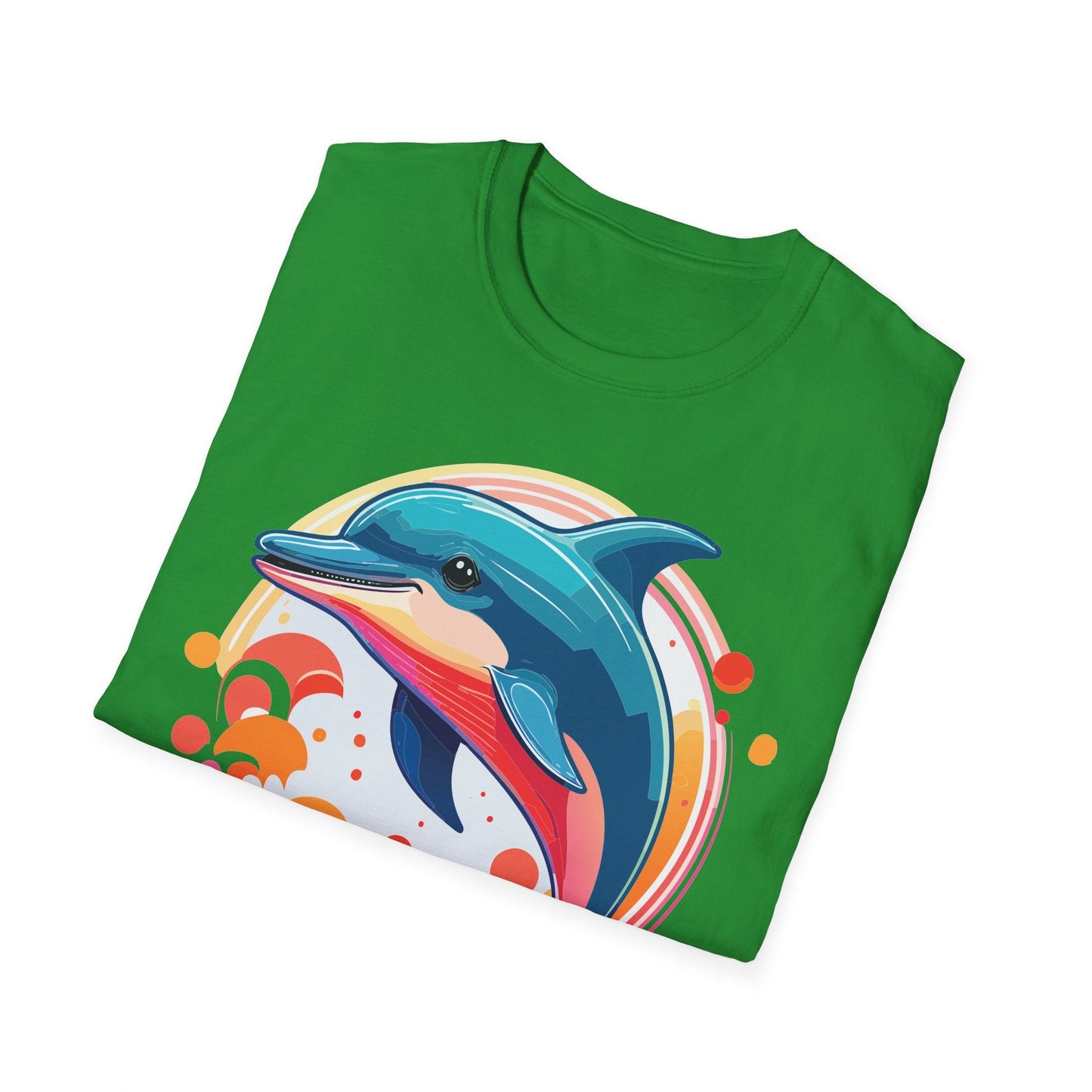 Dolphin Shirt Unisex Softstyle Tee Short Sleeve 100 Percent Ring Spun Cotton Gildan 64000