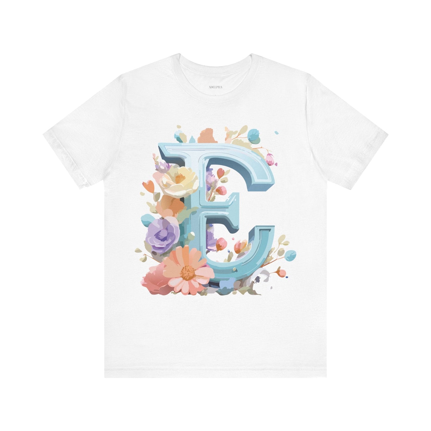 Unisex Letter E  Graphic Tee Featuring Vintage Inspired Artwork Collection