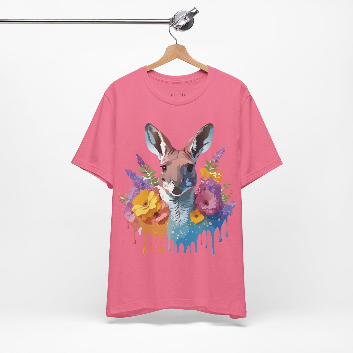Kangaroo Graphic Unisex 100 Cotton Vintage Animal Artwork Tee 8