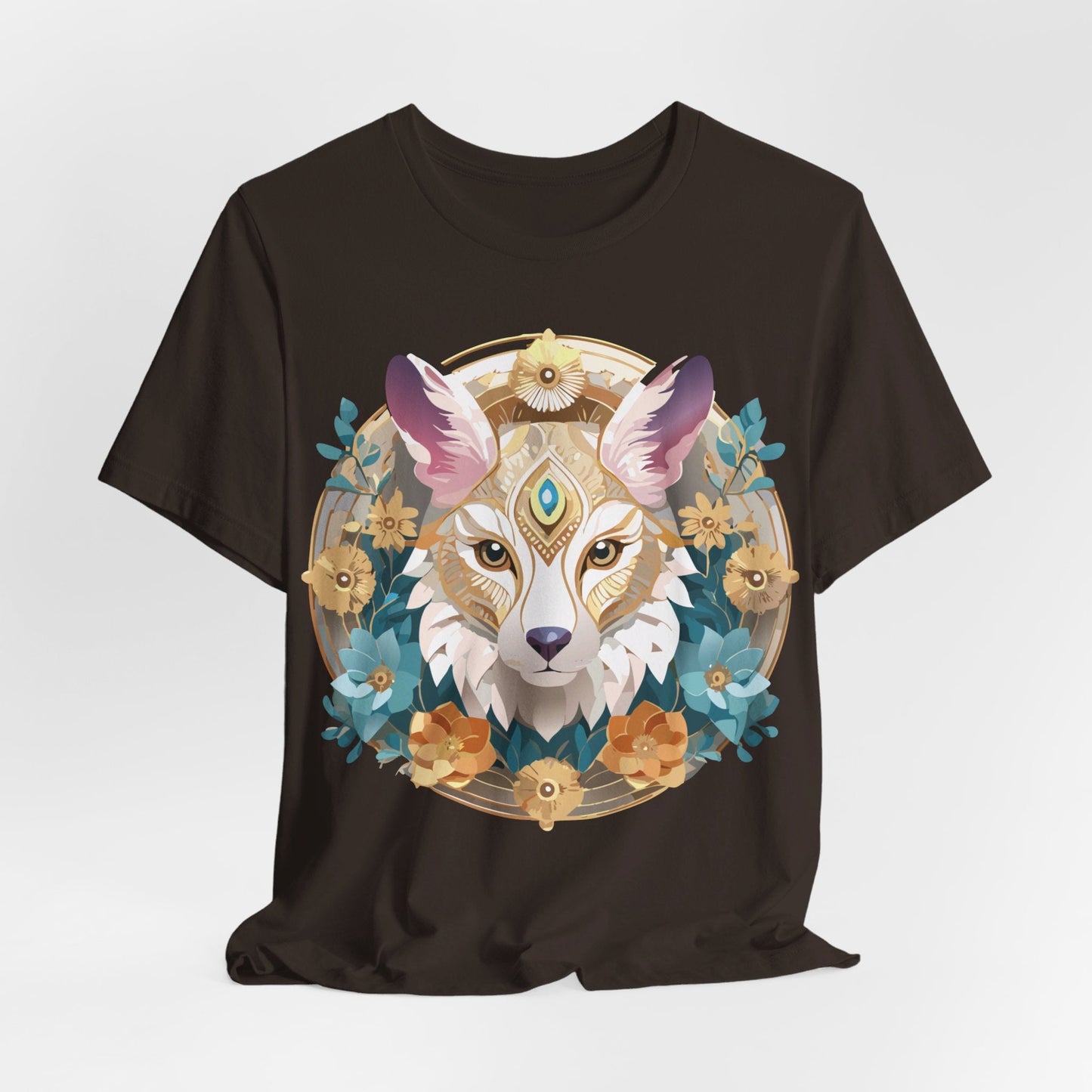 Medallion Graphic Unisex 100 Cotton Vintage Animal Medal Artwork Tee 83