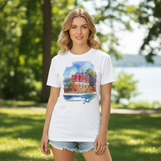 Connecticut Graphic Unisex Cotton T‑Shirt 2