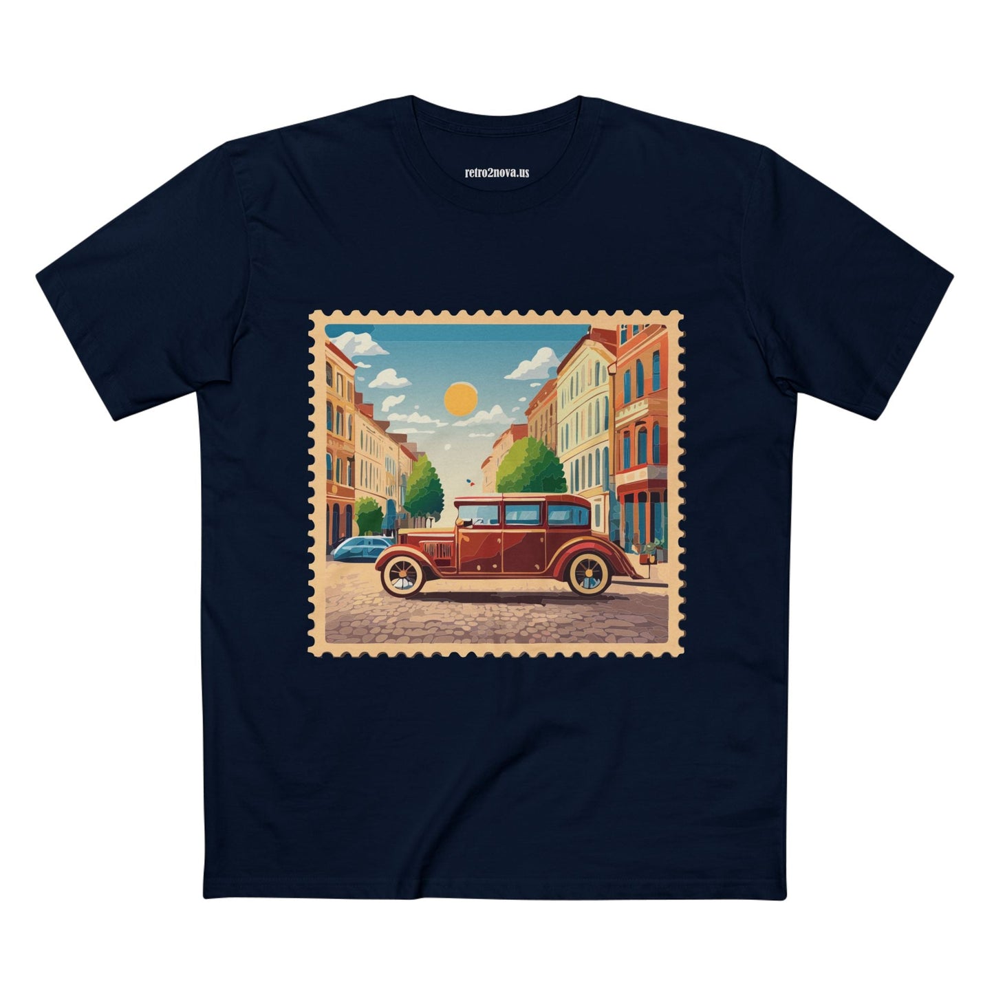 Stamp Shirt Postage Stamp Tee Unisex Premium Cotton Art Design PS27 From Retro2Nova Collection
