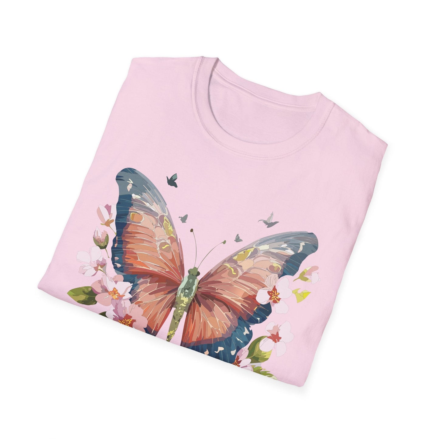 Unisex Monarch Butterfly T Shirt Softstyle 64000 Gildan Ring Spun Cotton Tee Lightweight Comfort