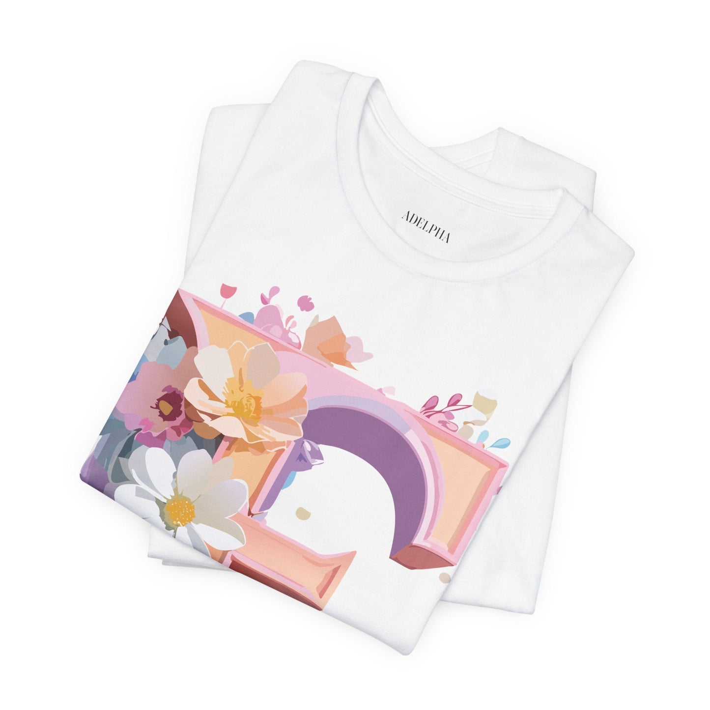 Letter E Shirt Graphic Tee Unisex Vintage Inspired Artwork By Adelpha Premium Short Sleeve