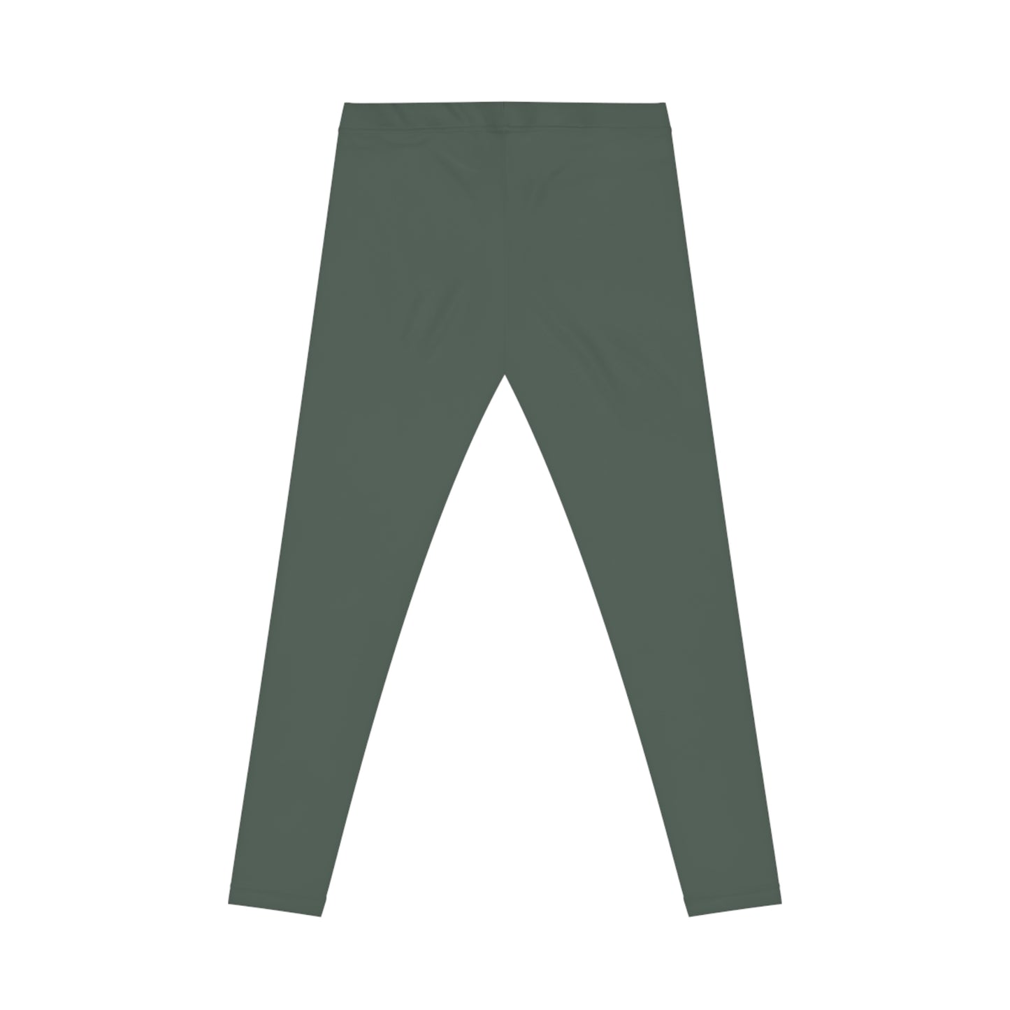 Dark Grey Olive Color Women's Poly-Span Casual Leggings XS-2XL