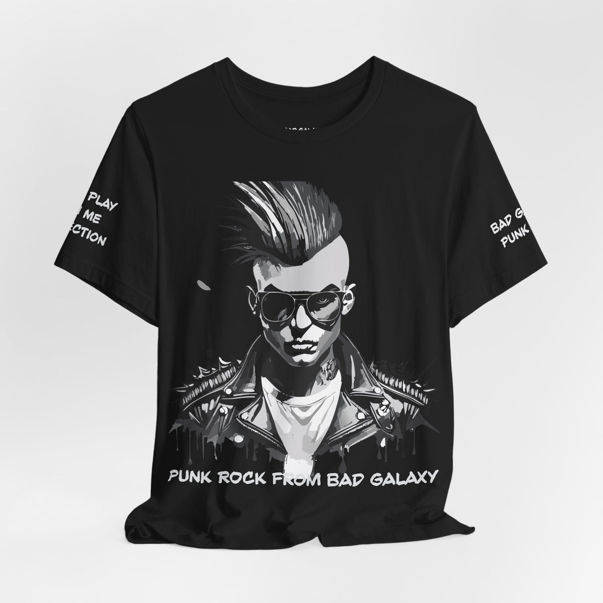 Punk Rock Graphic Unisex Cotton Bella+Canvas Tee with Art Design b23