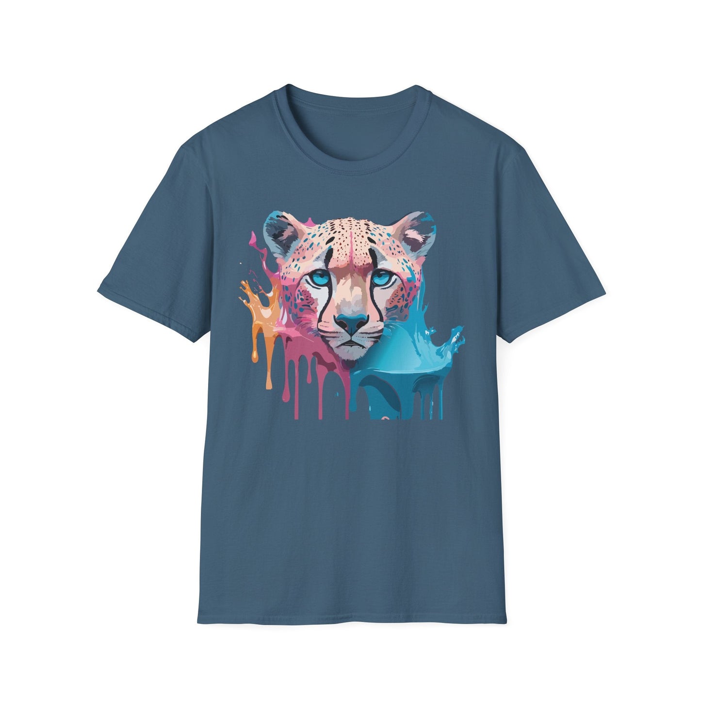 Unisex Cheetah Tee Softstyle Gildan 64000 100 Percent Cotton
