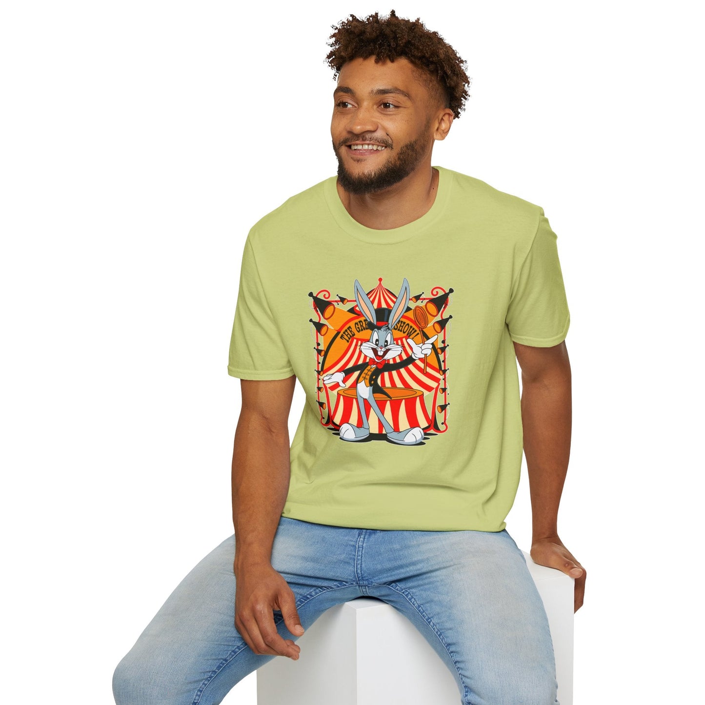 Bugs Bunny Unisex Shirt Gildan Softstyle Tee Cartoon Graphic Design 100 Percent Cotton