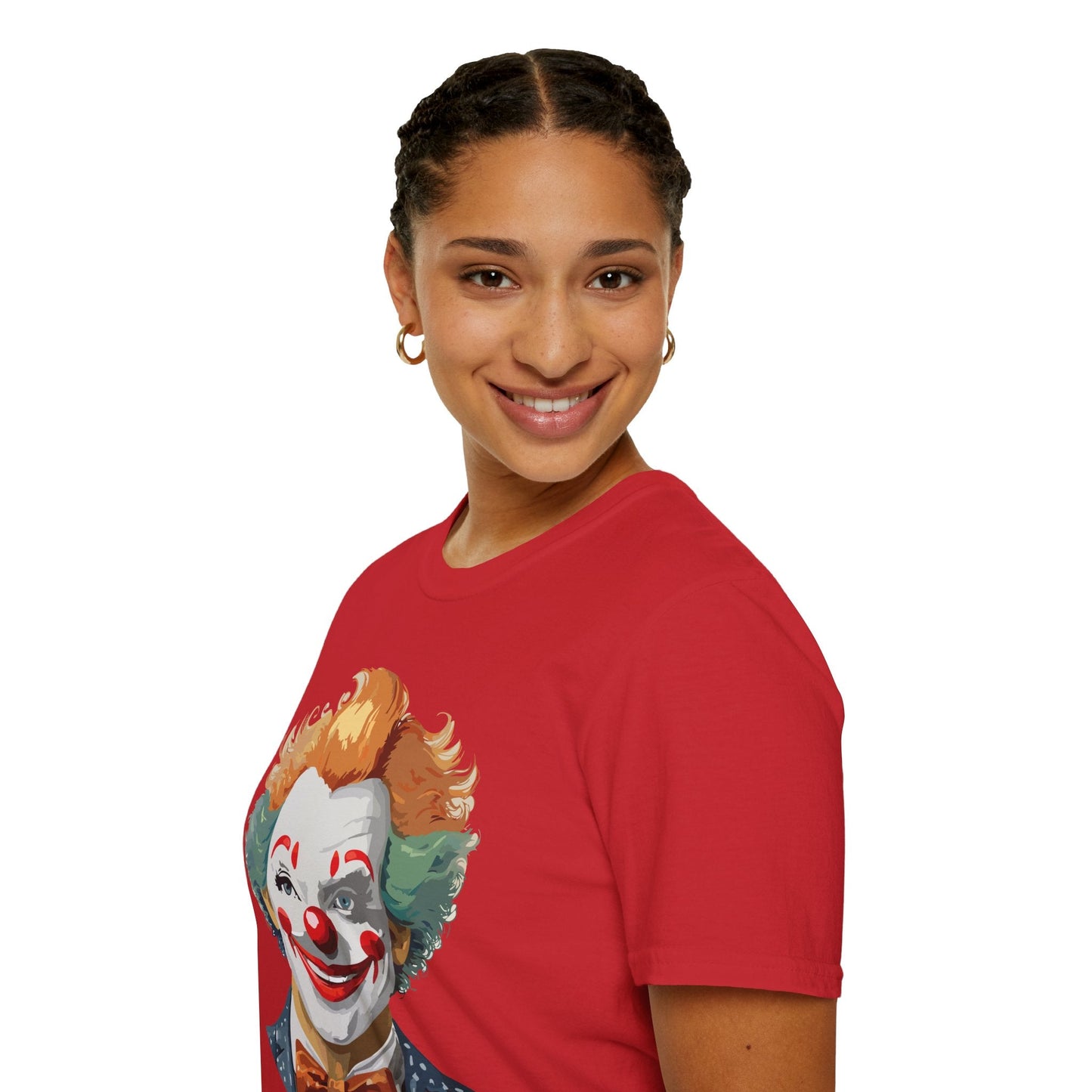 Unisex Short Sleeve Softstyle Clown T Shirt With Funny Man Circus Theme Tee Gildan 64000