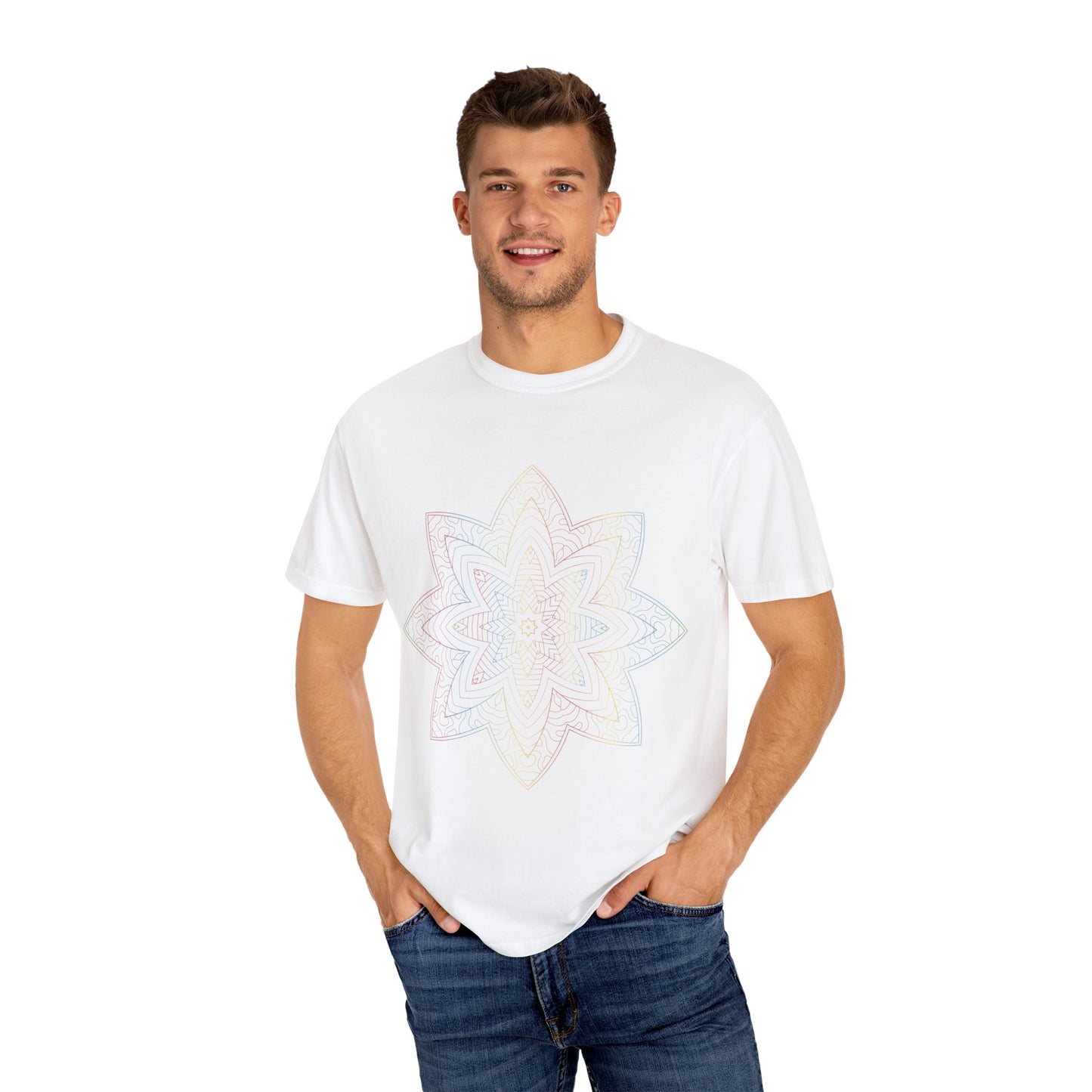 Unisex-T-Shirt mit abstraktem Print