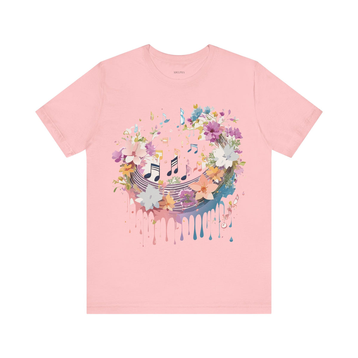Music Graphic Unisex Cotton Bella+Canvas Tee with Art Design m78