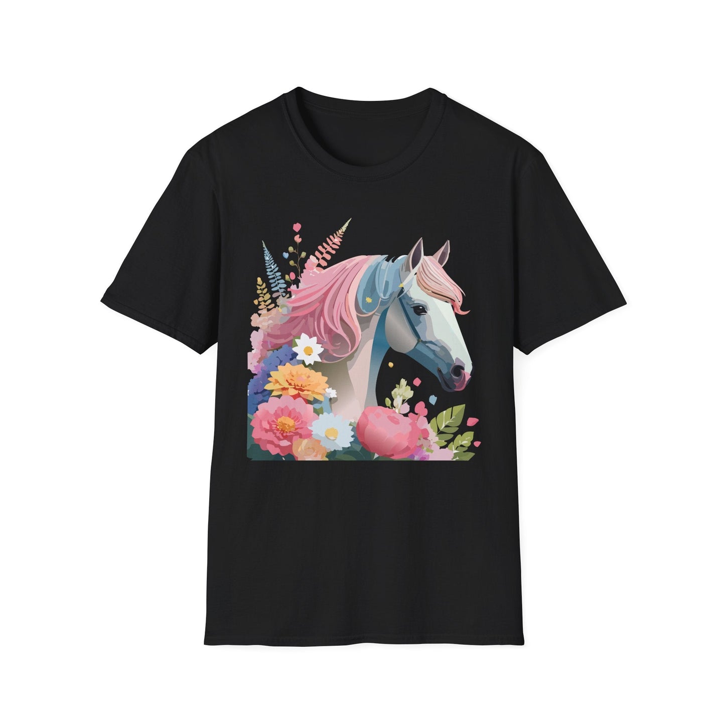 Horse Shirt Unisex Gildan Softstyle 64000 Cotton Tee With Animals