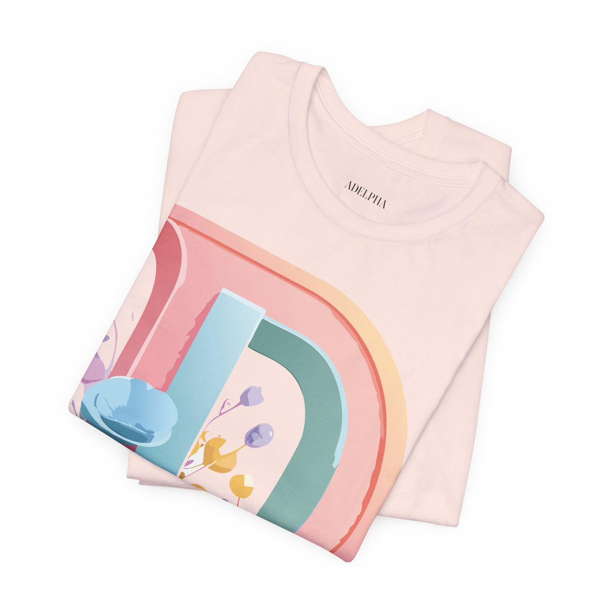 Letter D Graphic Unisex Cotton Bella+Canvas Tee with Art Letter Design