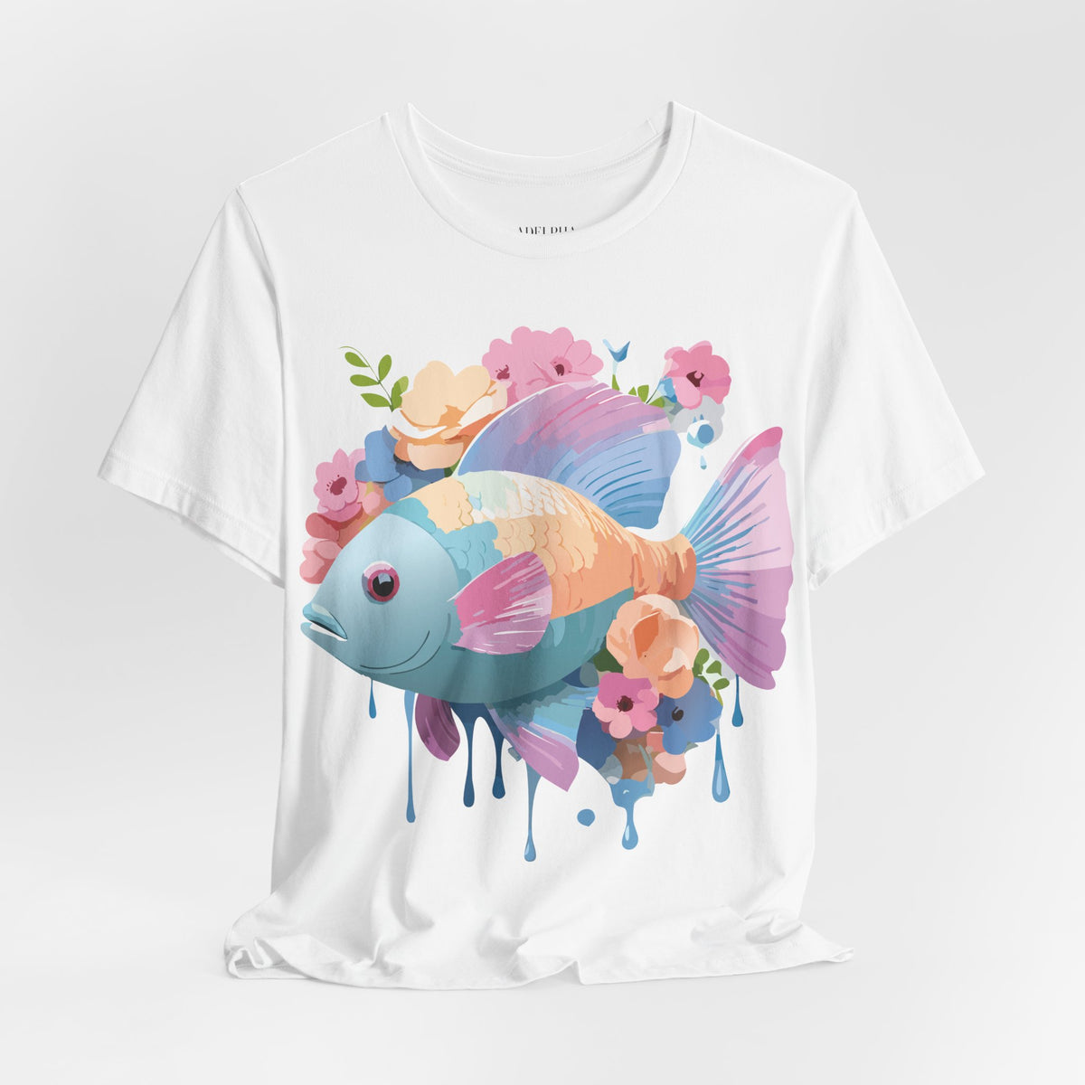 Fish Graphic Design Tee Bella+Canvas Unisex 100 Cotton Tee Shirt a106