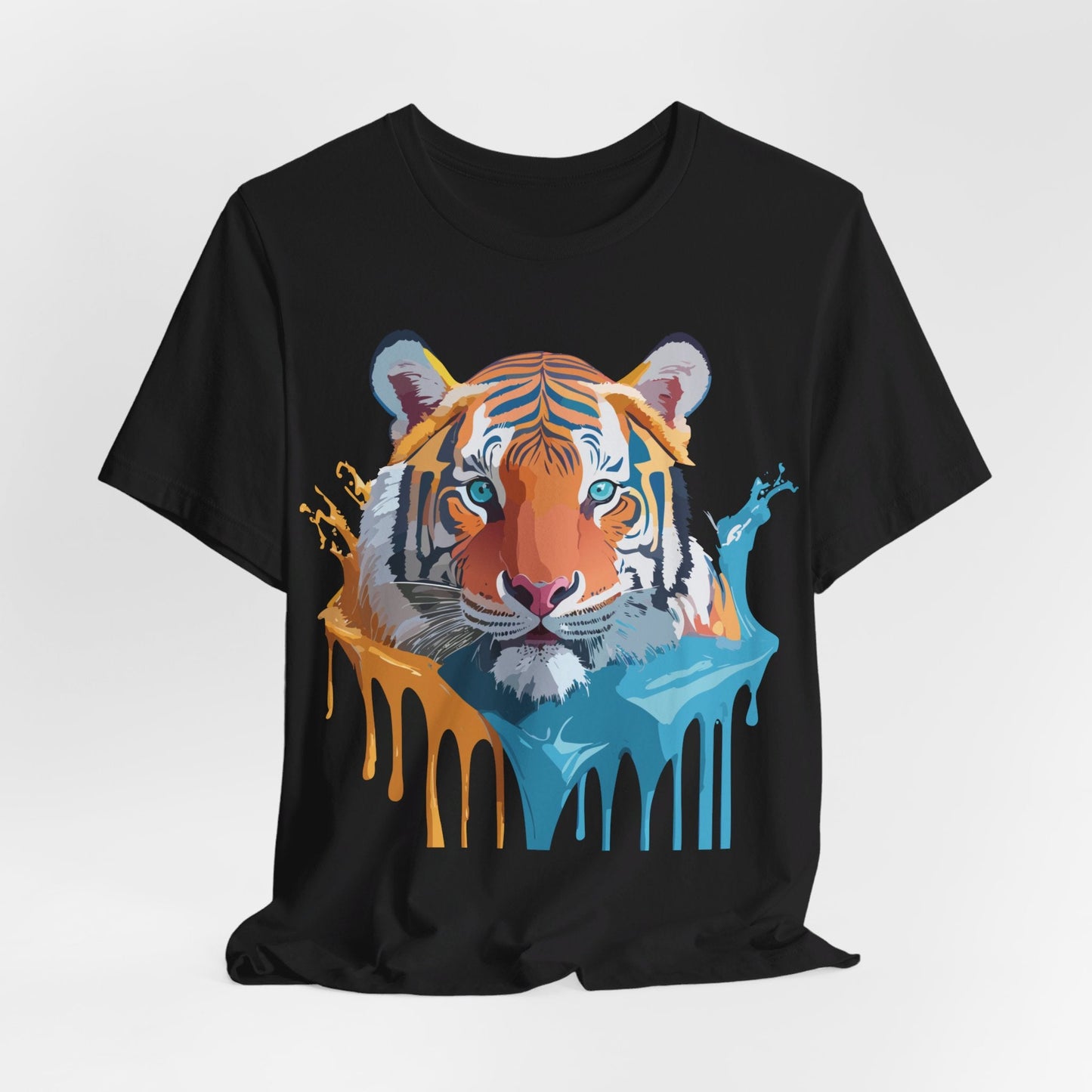 Tiger Graphic Tee Unisex Short Sleeve Shirt Featuring Vintage Inspired Artwork By Adelpha