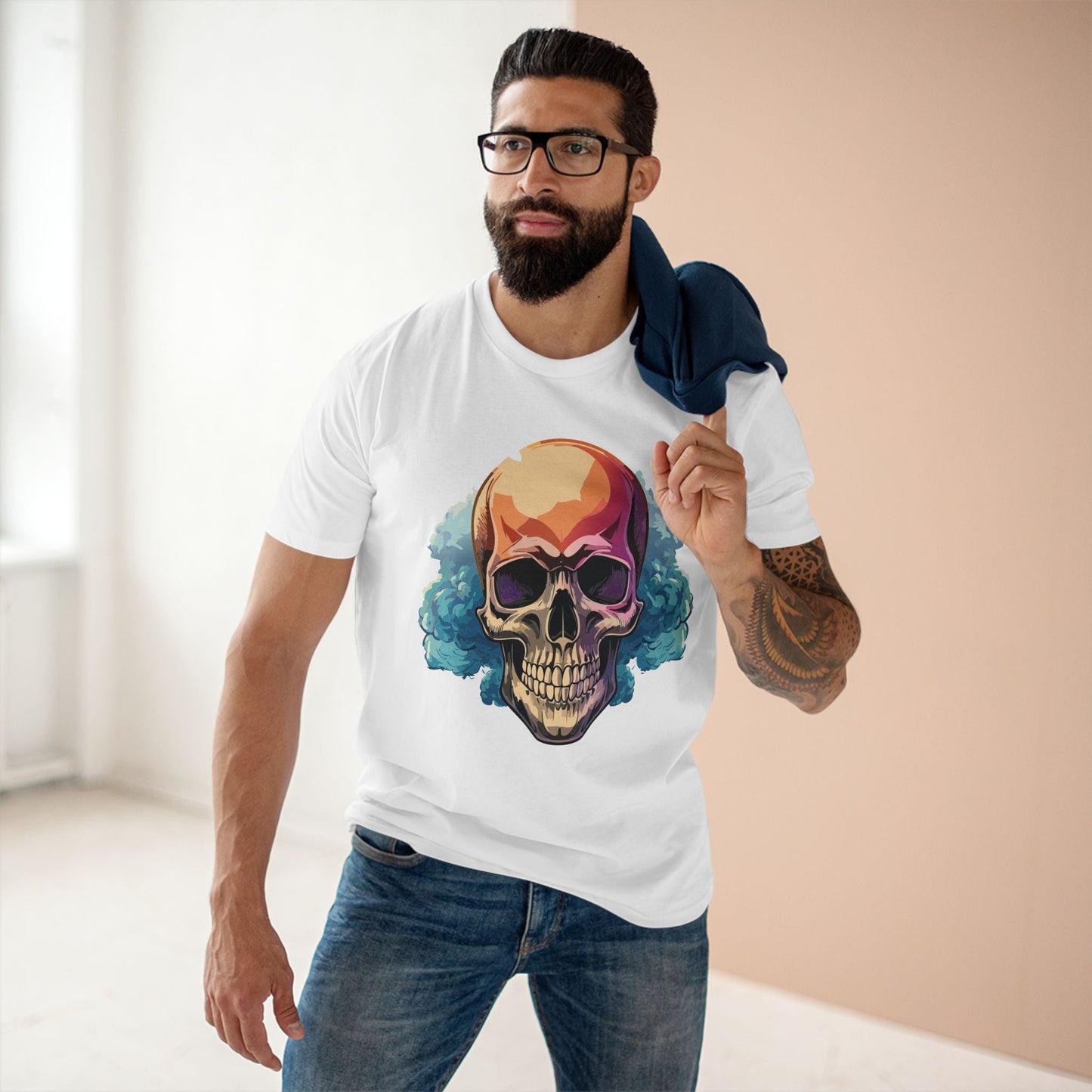 Skull Shirt Skeleton Shirt Unisex Premium Cotton Art Tee From Retro2Nova Original Art Design