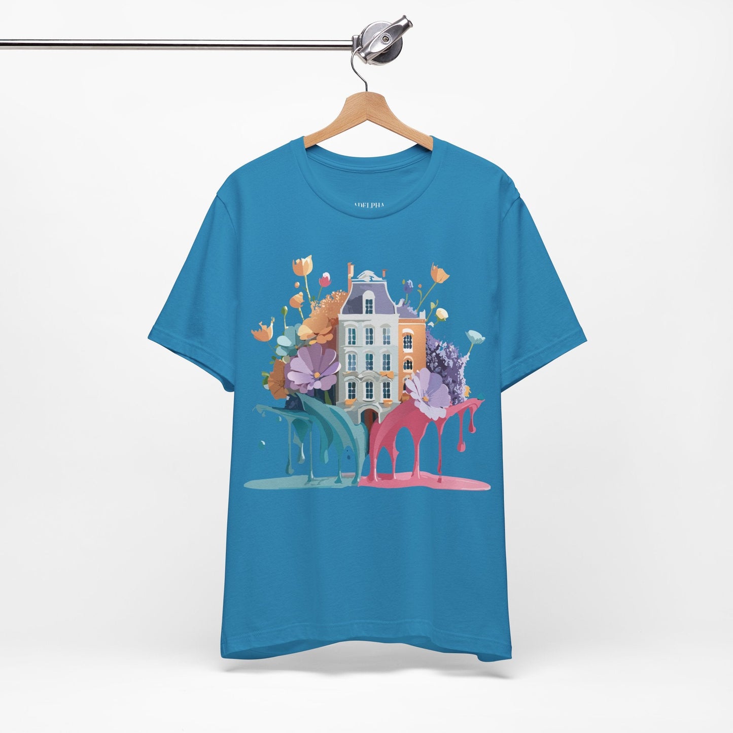 Adelpha Vintage Amsterdam Graphic Tee For Everyday Casual Wear Unisex Short Sleeve Shirt