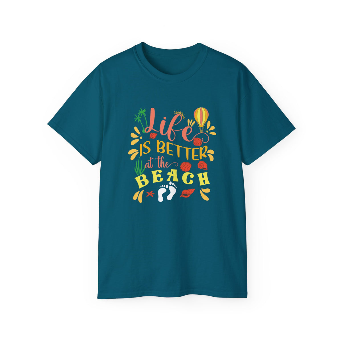Life Is Better at the Beach T-Shirt | Beach Quote Tee, Summer Vacation Shirt