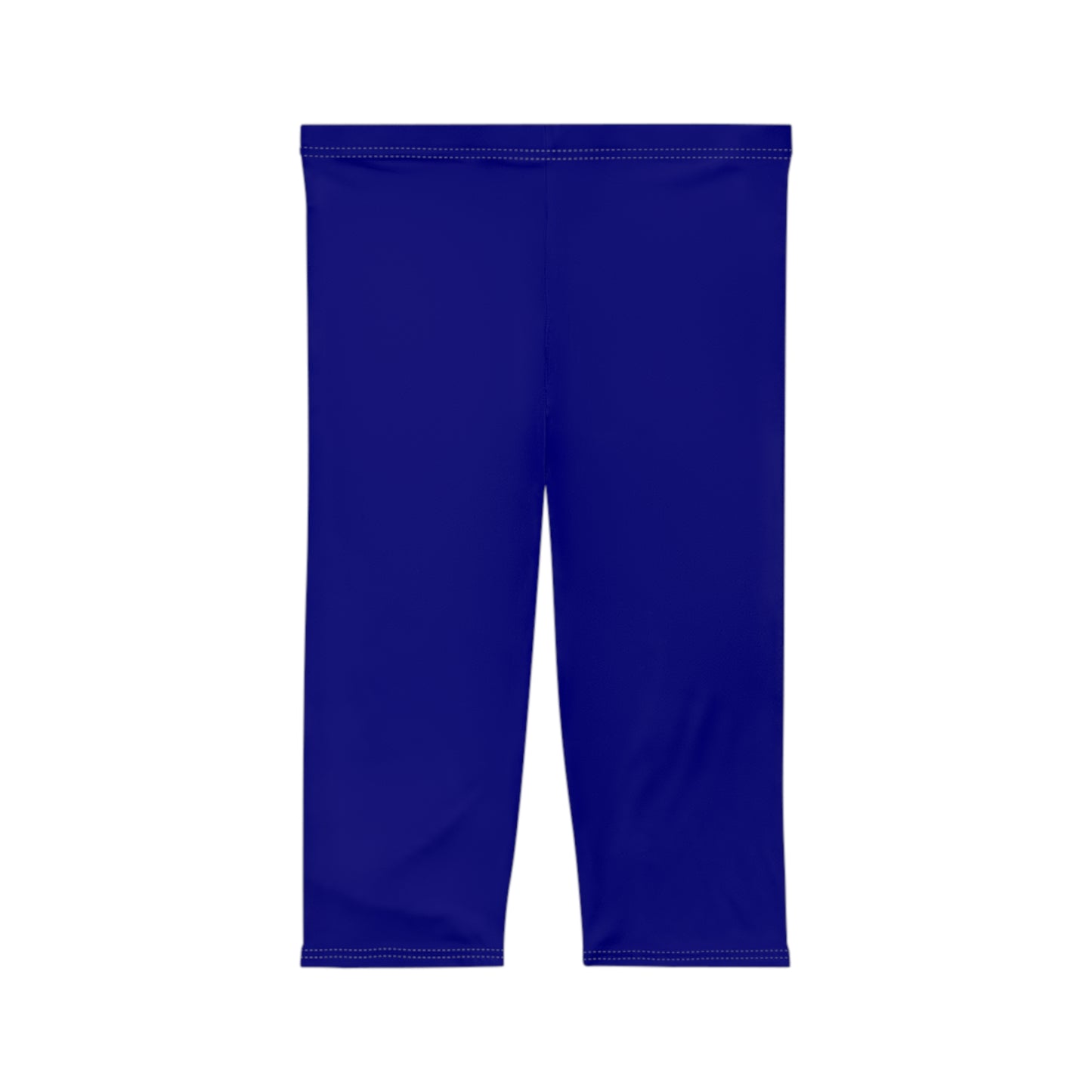 True Navy Blue Color Women's Brushed Suede Poly Span Casual Capri Leggings XS-2XL