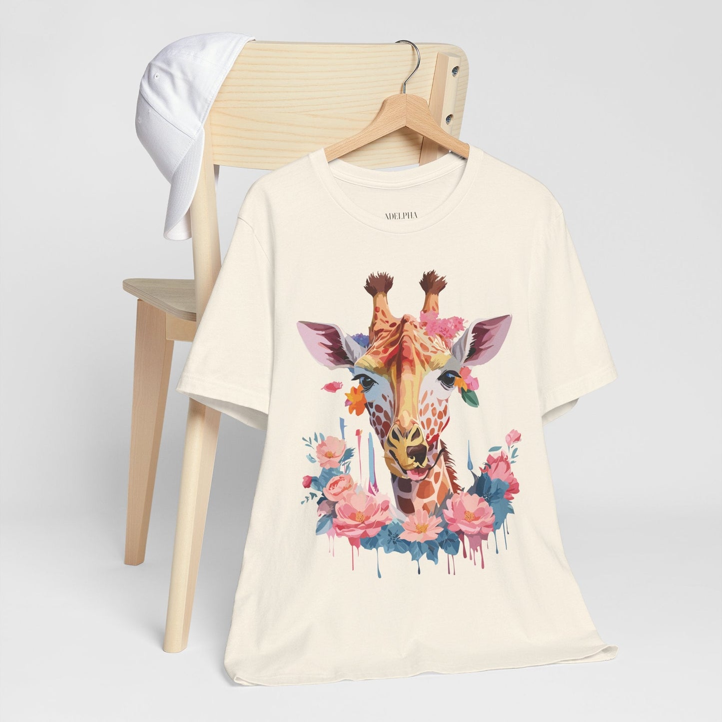 Giraffe Graphic Unisex 100 Cotton Vintage Animal Art T-Shirt 2