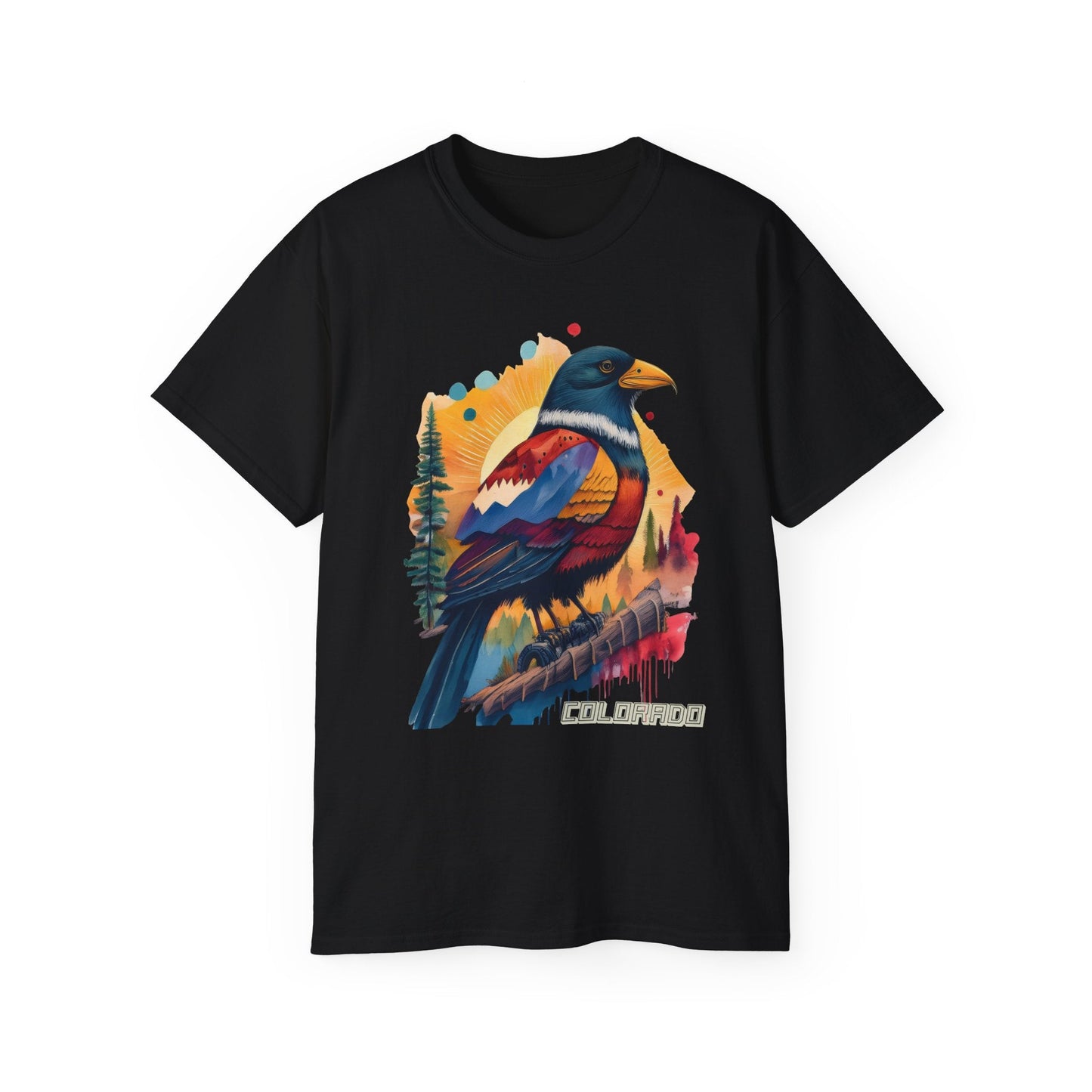 Colorado Bird Graphic Unisex Cotton T‑Shirt 3
