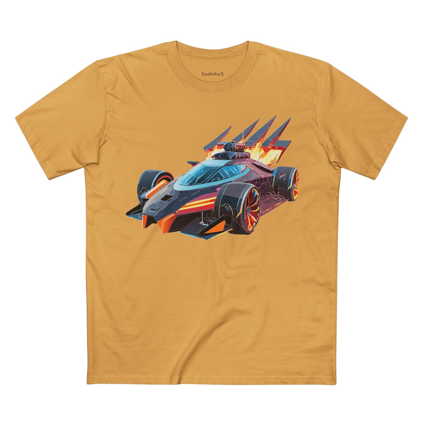 Car Graphic Unisex 100 Cotton Staple Tee 4
