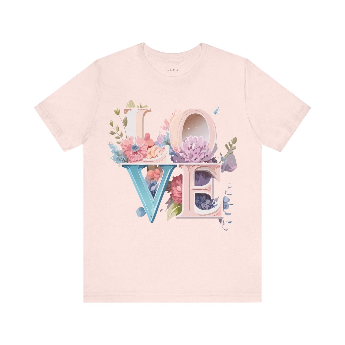 Valentine Day Graphic Unisex 100 Cotton Vintage Artwork with Love and Flower Design Tee 43