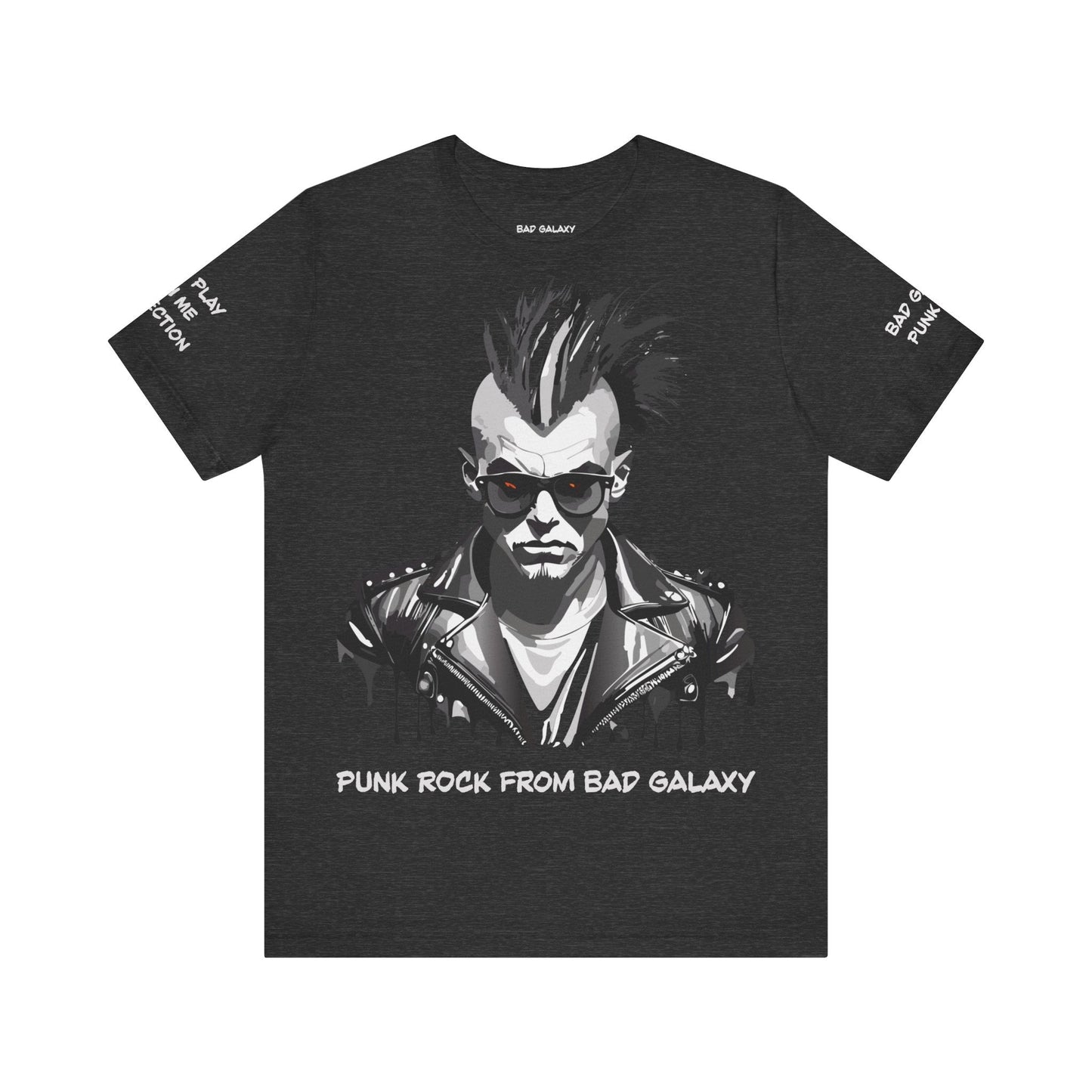 Punk Rock Tee Shirt From Bad Galaxy Made To Order 100 Percent Cotton Eco Friendly Inks