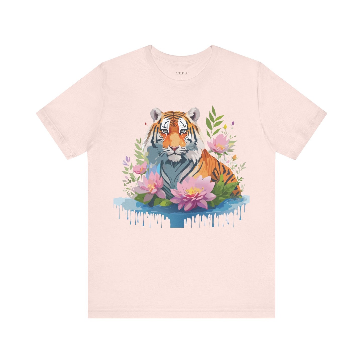 Tiger Graphic Tee Unisex Shirt By Adelpha Vintage Inspired Artwork Short Sleeve
