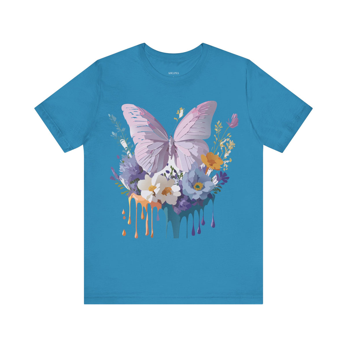 Butterfly Graphic Unisex Cotton Bella+Canvas Tee with Art Design n39