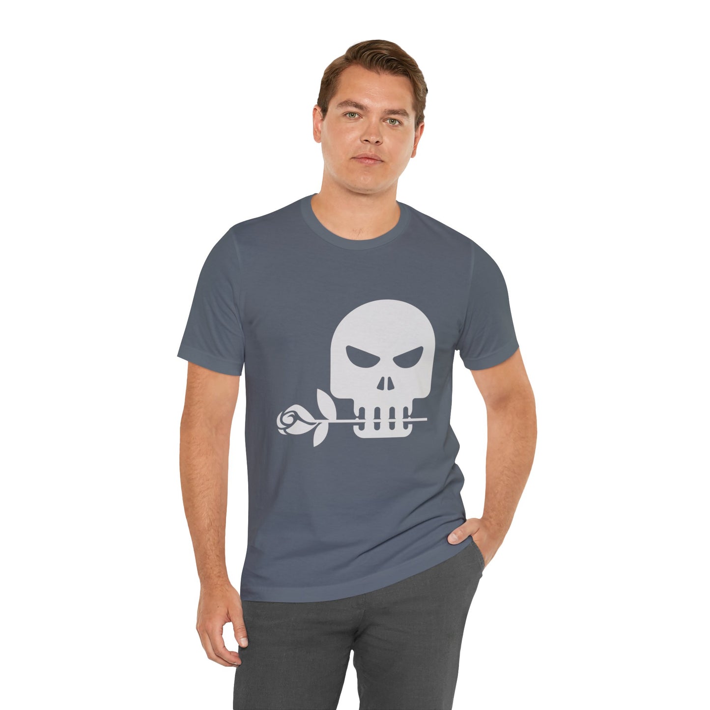 Unisex Cotton Tee Shirt with Skull