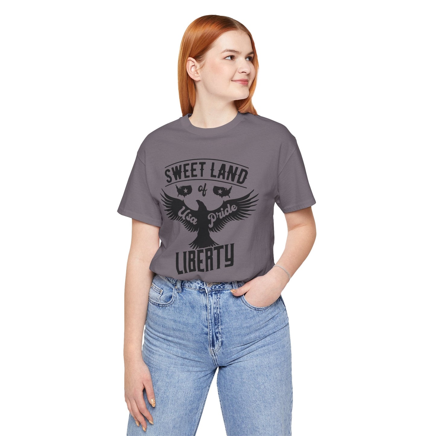 Liberty Eagle Graphic Unisex Cotton T-Shirt a4