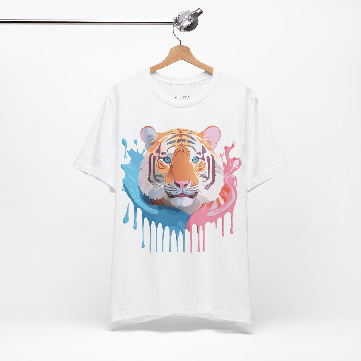 Tiger Graphic Unisex Cotton Bella+Canvas Tee with Art Animal Design e59