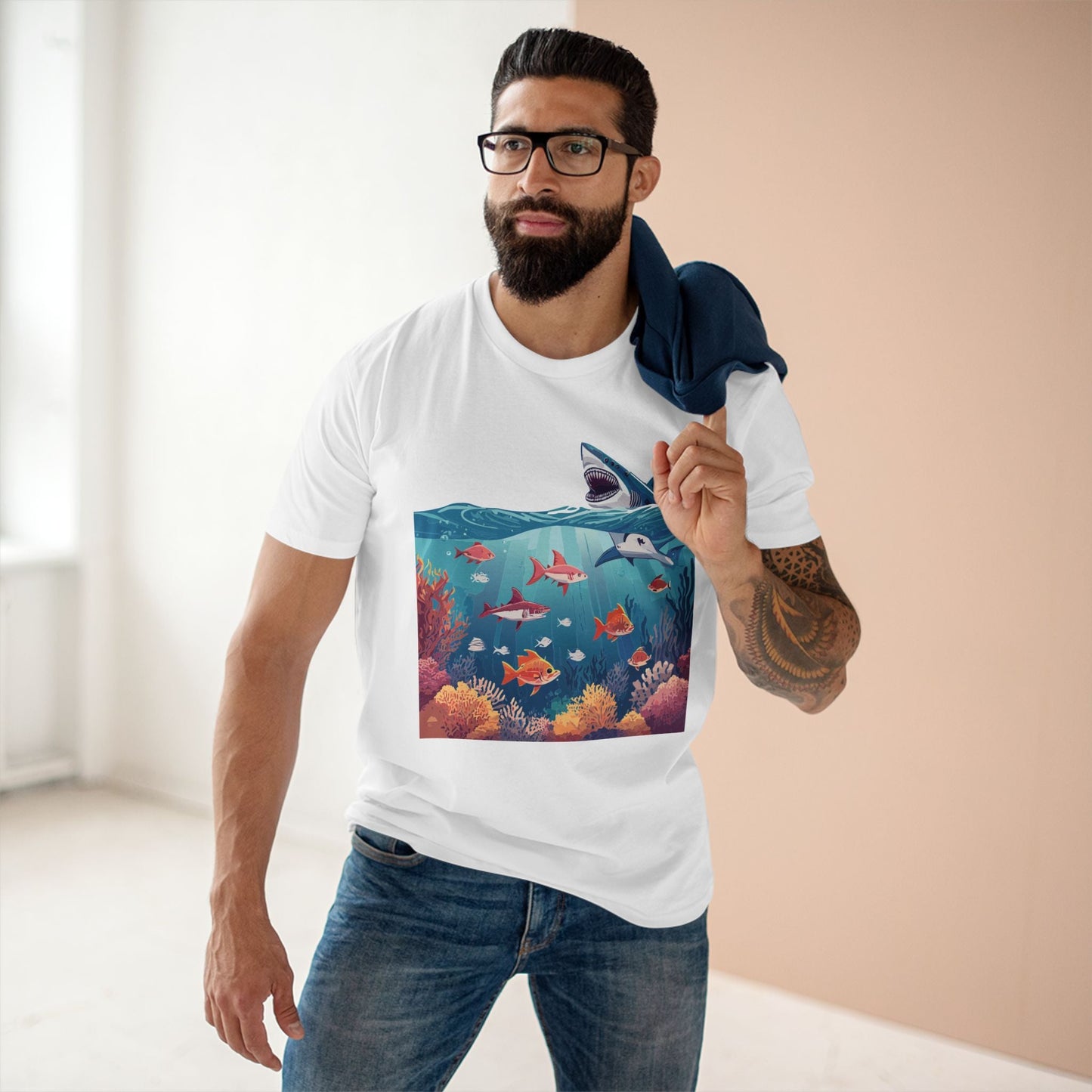 Ocean Pacific OP 8 Unisex Premium Cotton Tee With Original Art Design By Retro2Nova