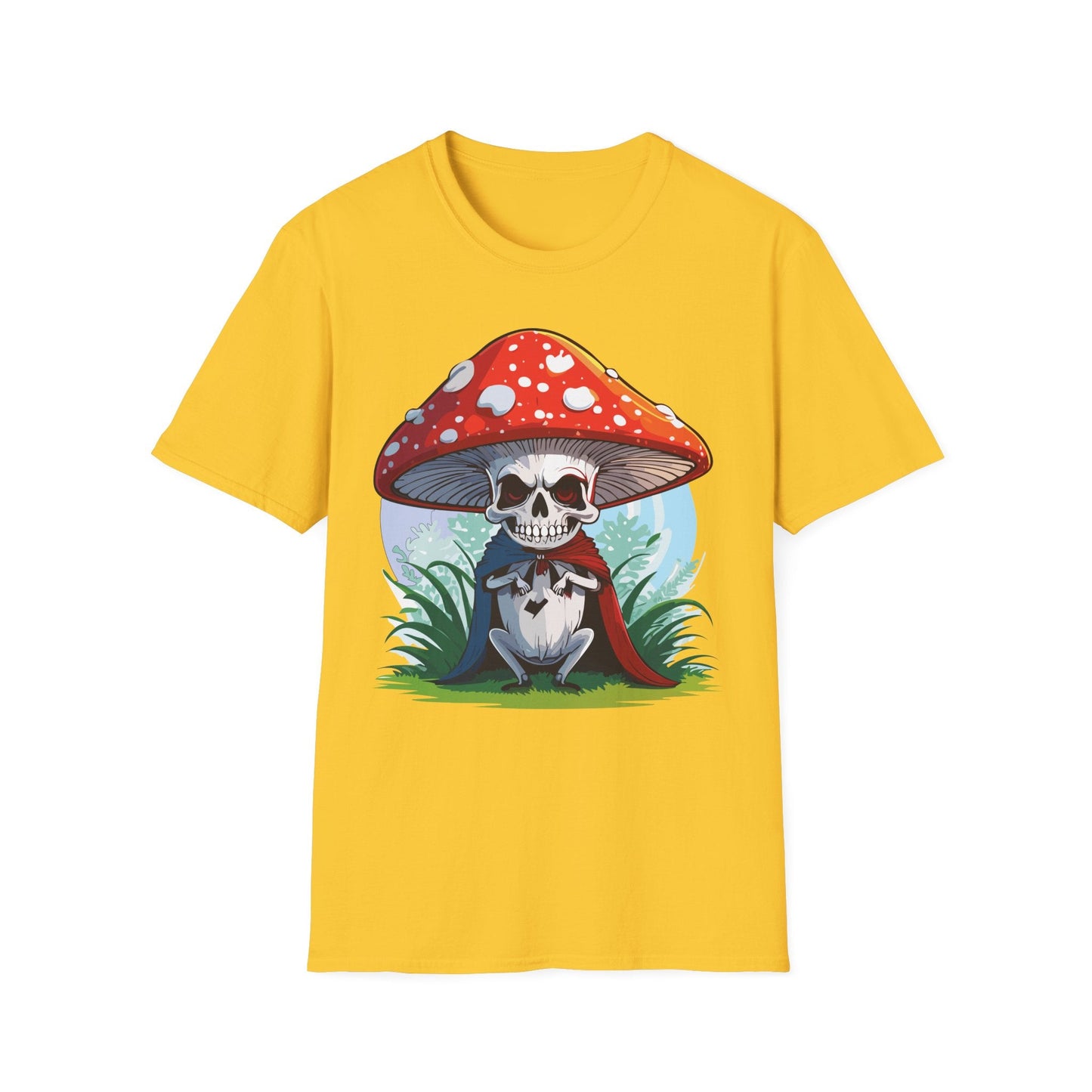 Mashroom Tee Shirt Unisex Gildan Softstyle Short Sleeve Cotton Tee With Funny Mashroom Graphic