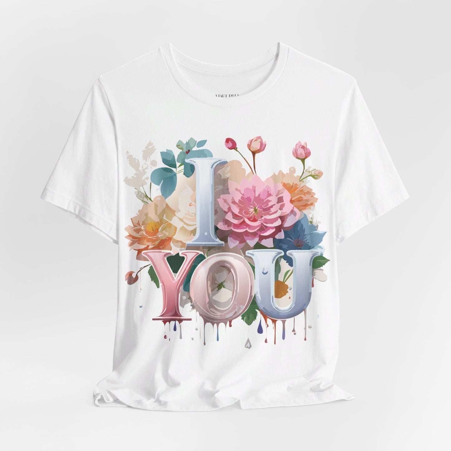 Valentine Day Graphic Unisex 100 Cotton Vintage Artwork with Love and Flower Design Tee 8