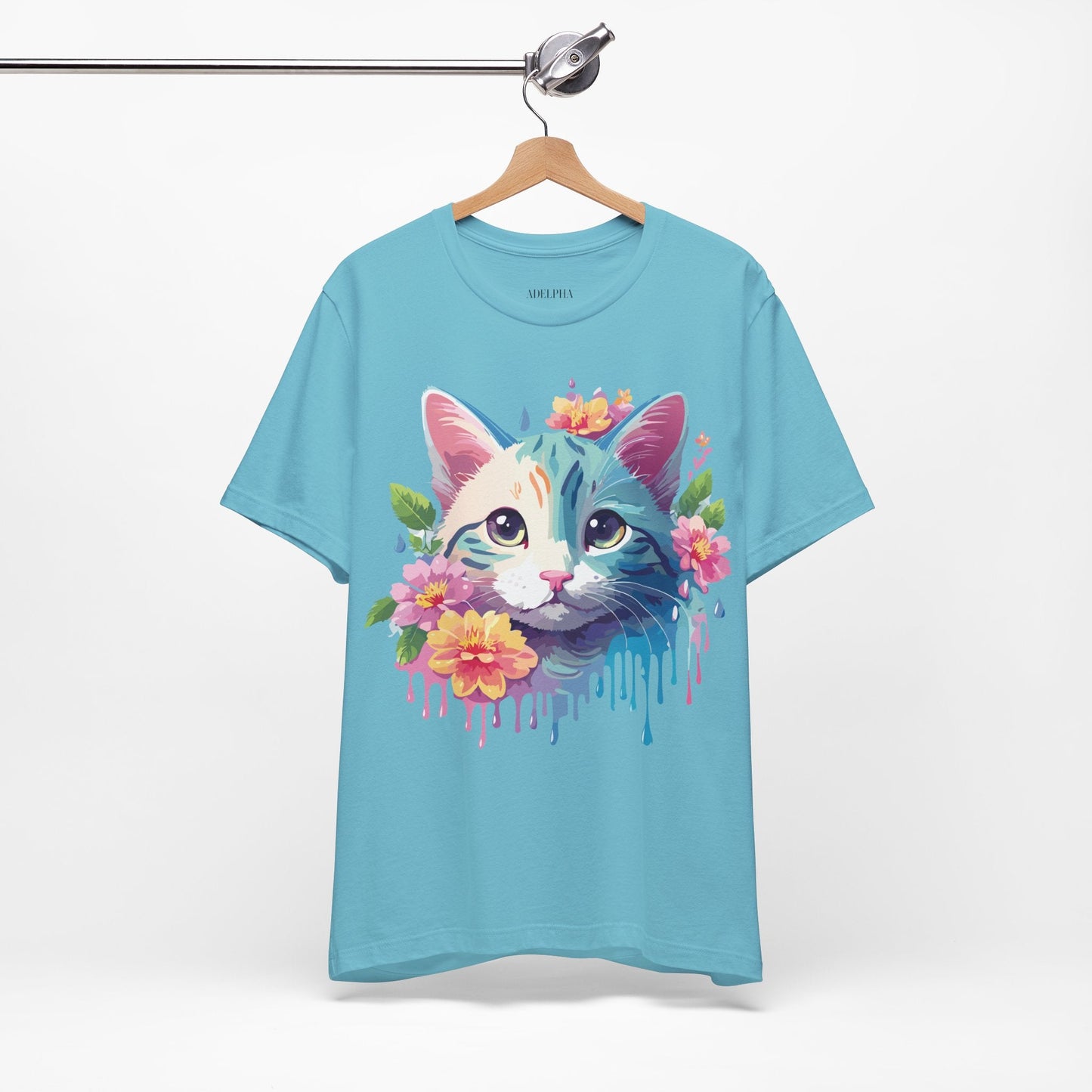Cat Graphic Tee Unisex Shirt Adelpha Vintage Inspired Short Sleeve