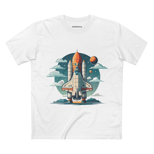 Cosmos Shuttle Graphic Tee Staple Unisex 100 Cotton Tee Shirt - CS-1
