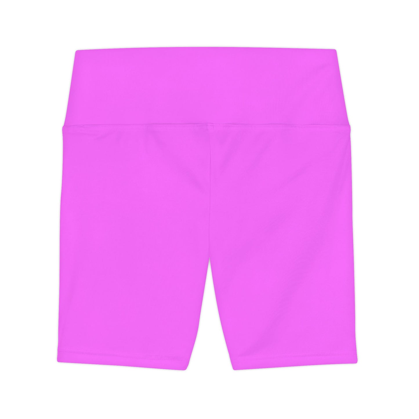 Bright Peony Purple High-Waist Pink Workout Shorts — Women's Athletic Biker Shorts for Gym, Yoga & Running
