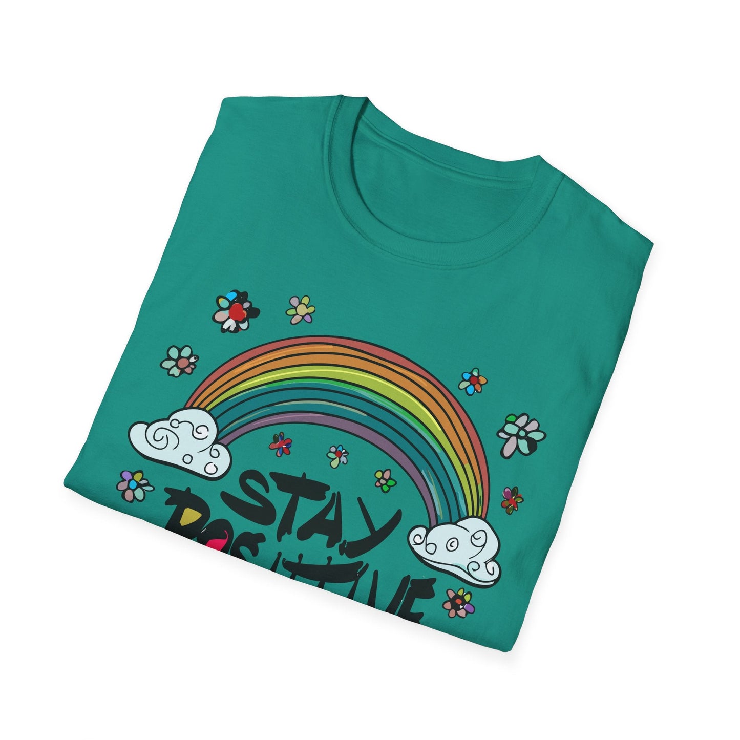 Positive Slogan T Shirt Unisex Softstyle Tee With Positive Words And Good Quotes Gildan 64000