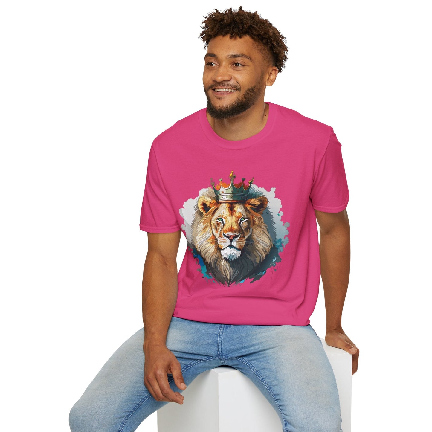 Lion Shirt Unisex Animal Tee Softstyle 64000 100 Percent Ring Spun Cotton