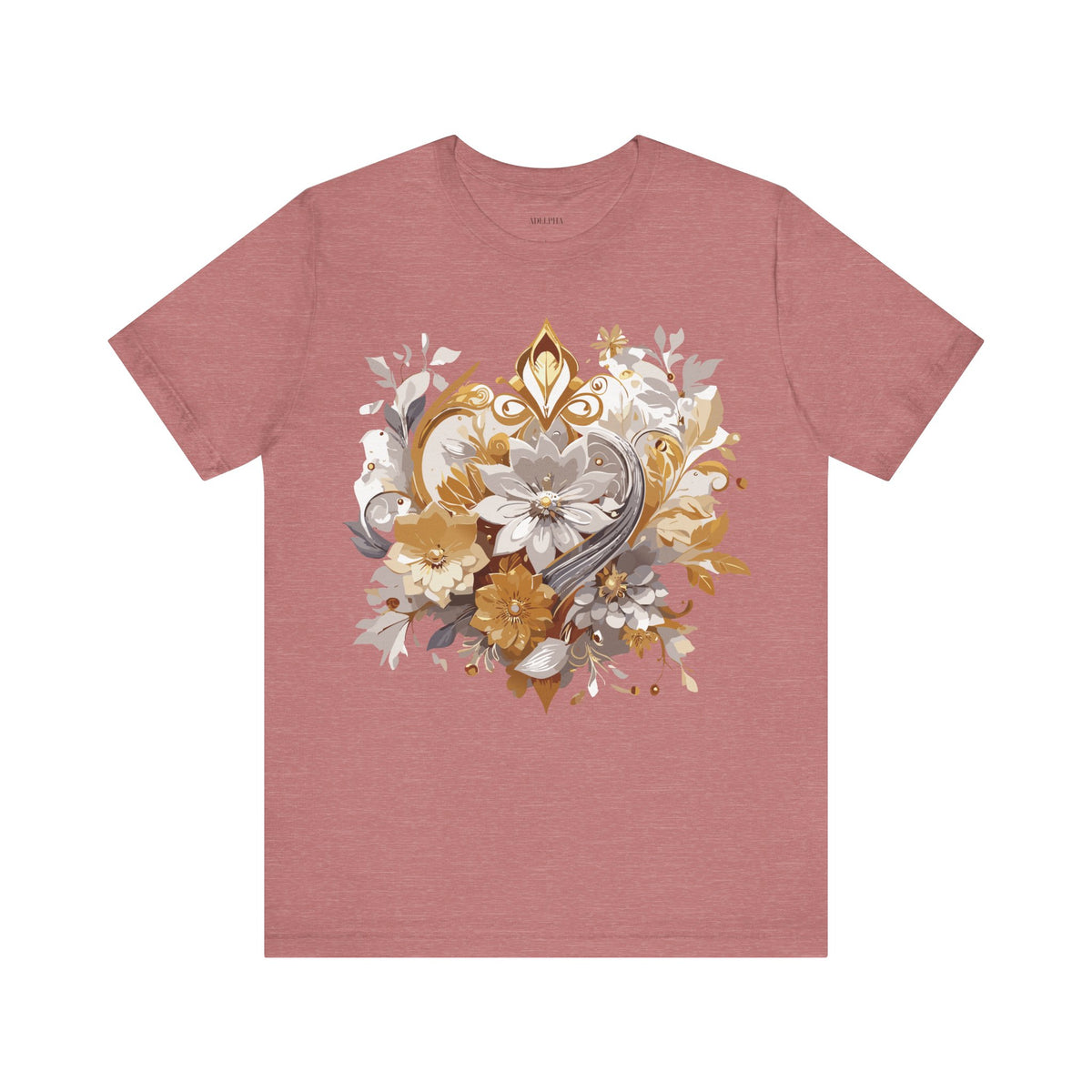 Jewelry Graphic Unisex Cotton Bella+Canvas Tee with Gemstones Art Design m29