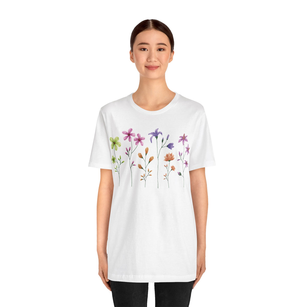 Floral Graphic Tee Shirt - Bella+Canvas Unisex 100 Cotton 54