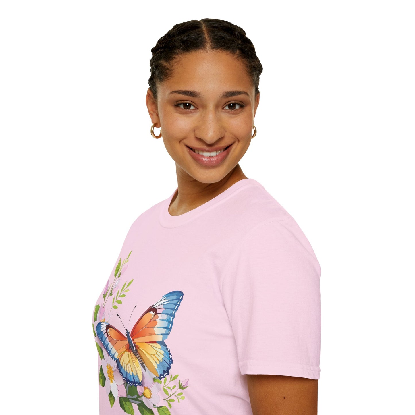 Butterfly T Shirt Unisex Monarch Design Gildan Softstyle 64000 Ring Spun Cotton Tee