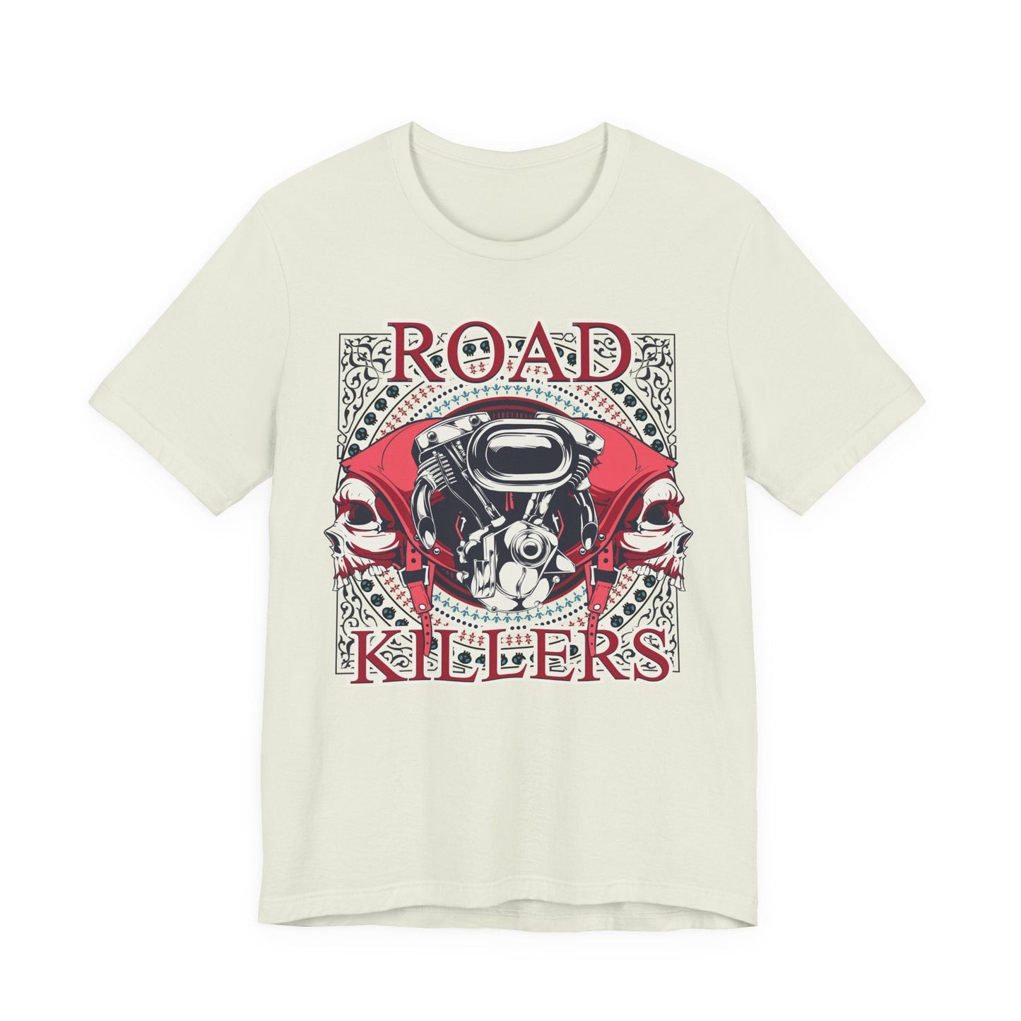 Dark Road Motorcycle Helmet Skull Tee Biker graphic t-shirt G-1