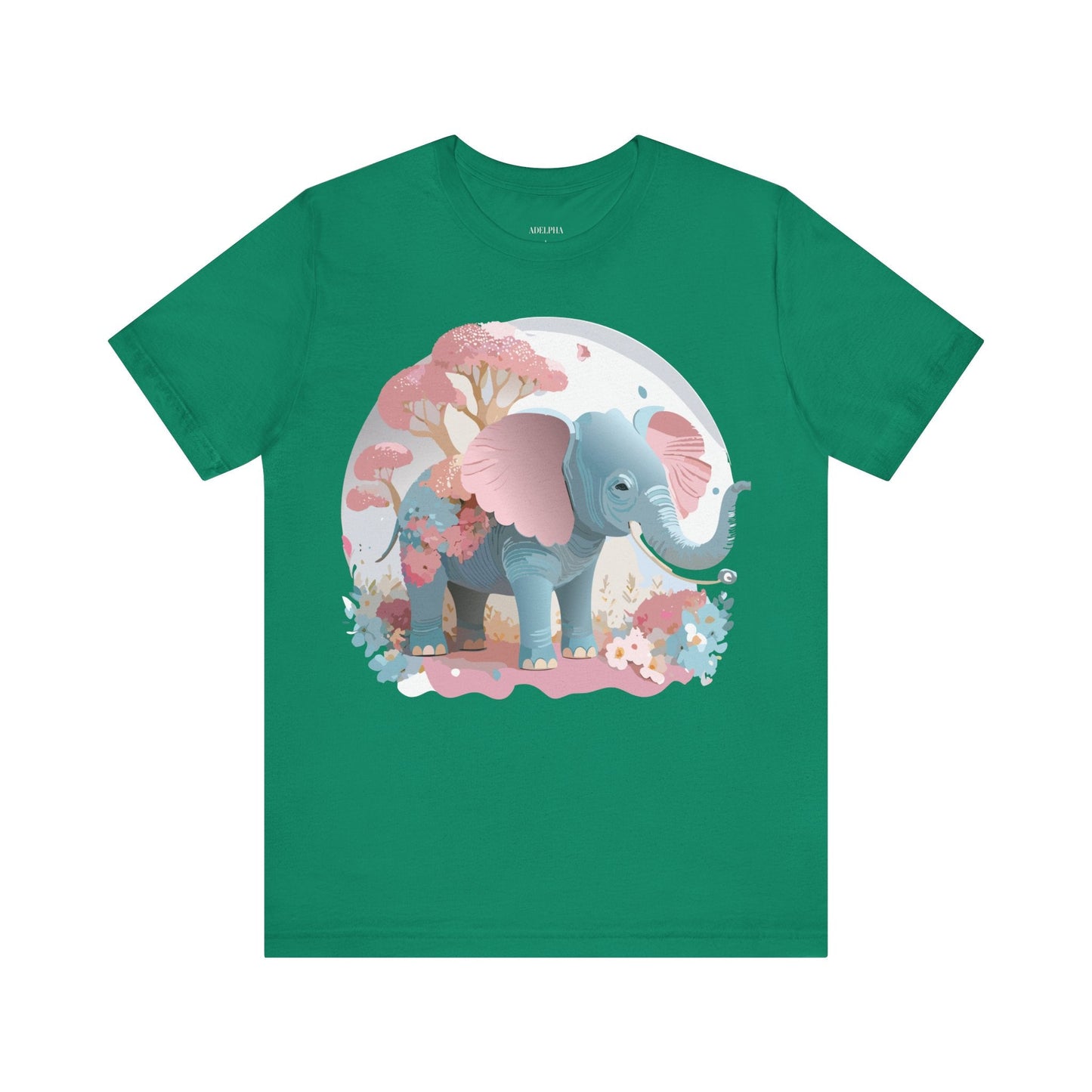 Adelpha Graphic Tee Unisex Vintage Inspired Artwork Elephant Short Sleeve Shirt Premium